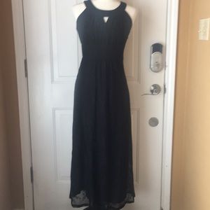 En Focus black maxi party dress size 8 petite